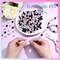 255PCS 10mm Rhinestone Beads for Baseball Rhinestone Necklace Bracelet Jewelry Making, Round Polymer Clay Beads for Crafts Beaded Pen, Shamballa Pave Disco Diamond Bead, Pink|White|Black
